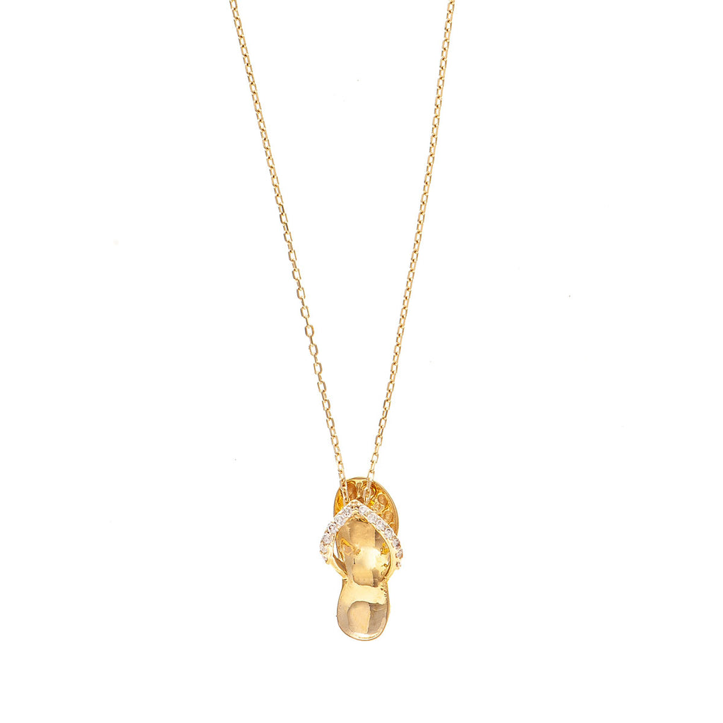 14kt Yellow Gold Flip Flop Necklace