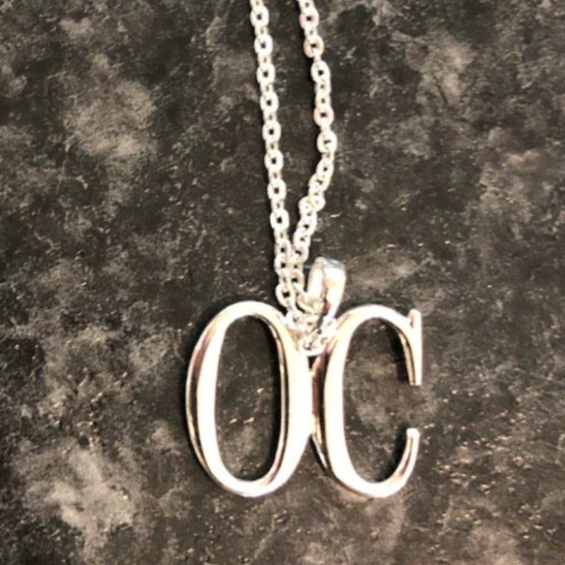 Sterling Silver OC Initial Necklace