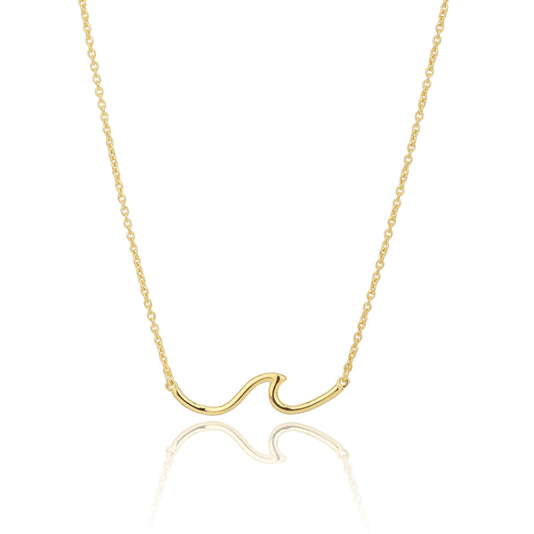 14 kt Gold Catch the Wave Necklace