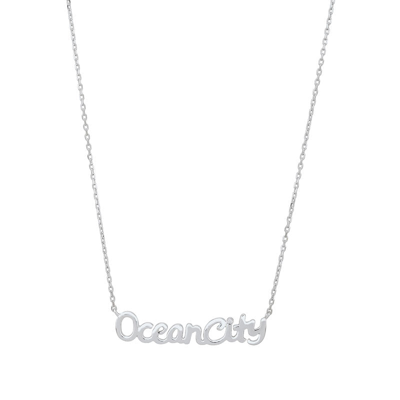 Sterling Silver "Ocean City" Necklace with Sterling Chain 16"-18" adjustable $49.99