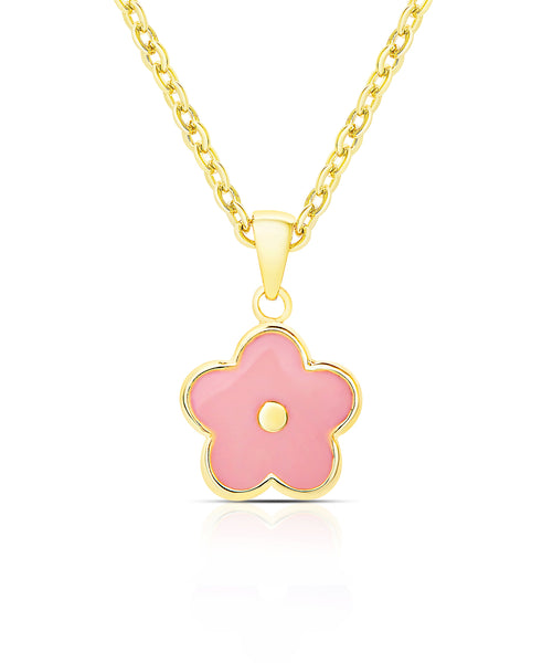 Pink Flower Children's Necklace