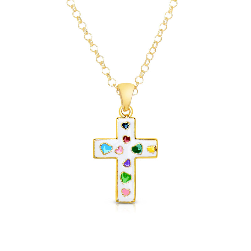 White Cross Children's Necklace