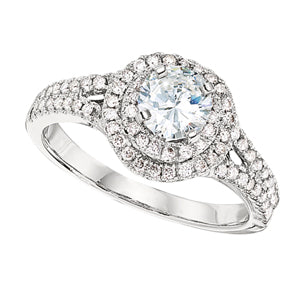 1/2ct Round Double Halo Ring
