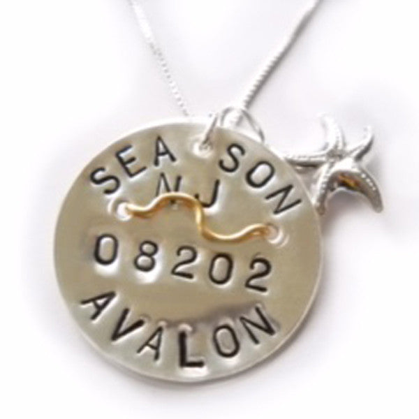 Avalon Beach Tag Pendant and Necklace