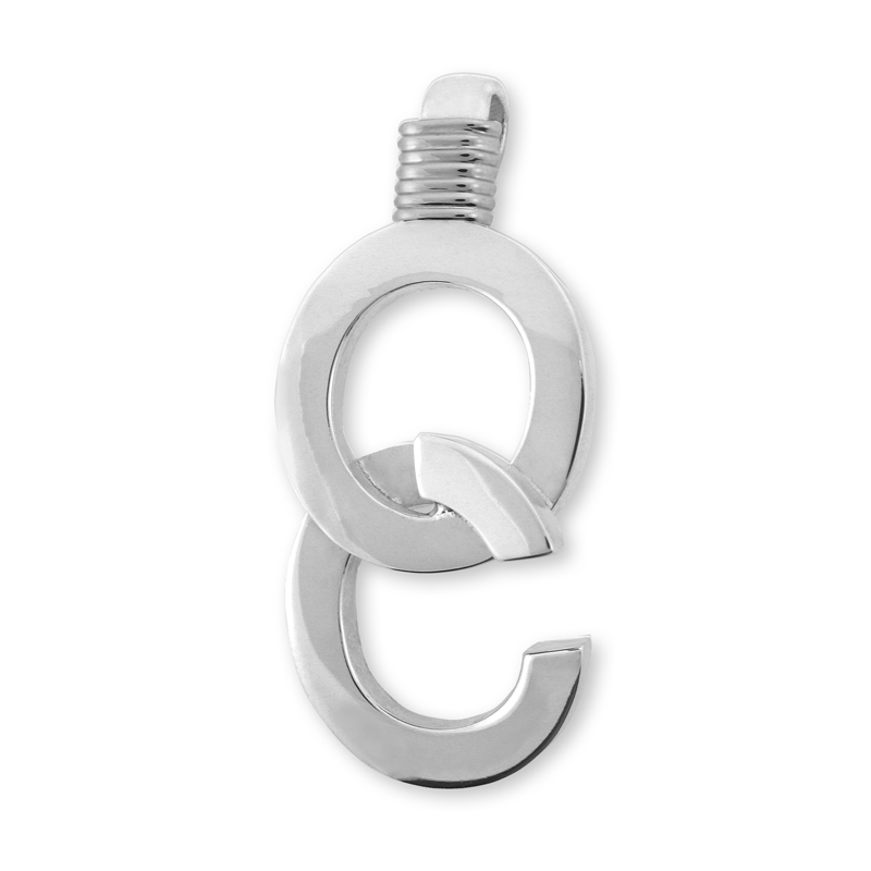 Medium Hook Necklace Sterling Silver