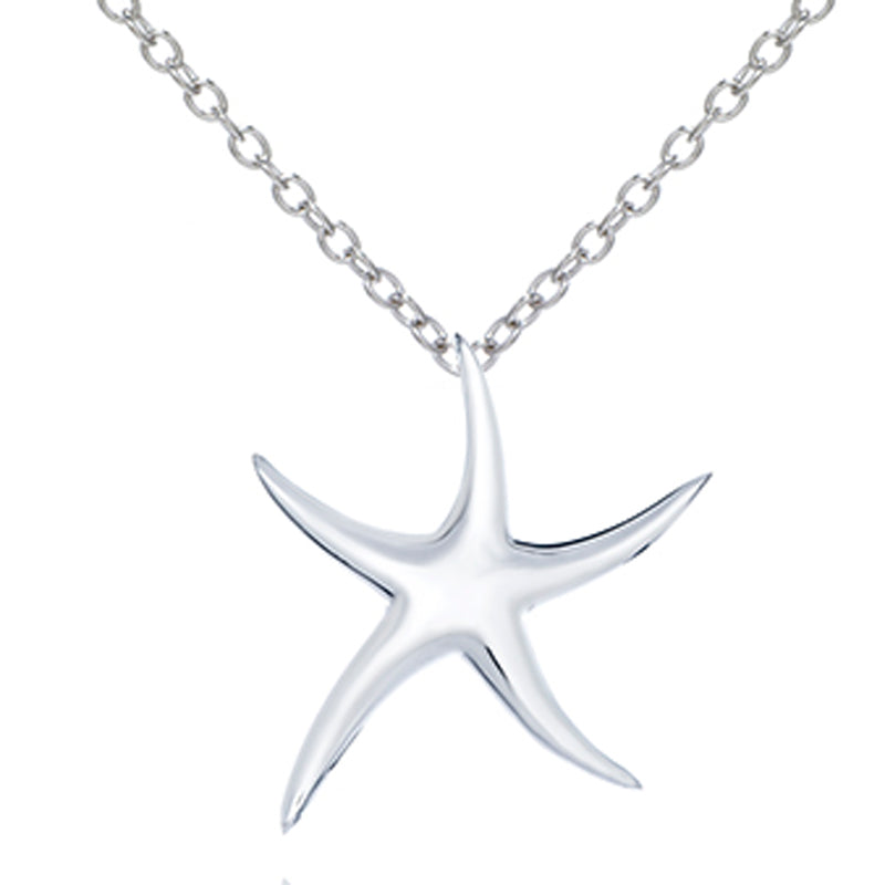 Sterling Silver Starfish White Button Cultured Pearl Necklace #N1630-01 –  BERRICLE