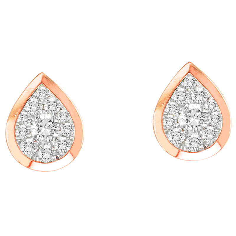 Elegant 14kt Gold Pear-Shape Bezel Earrings