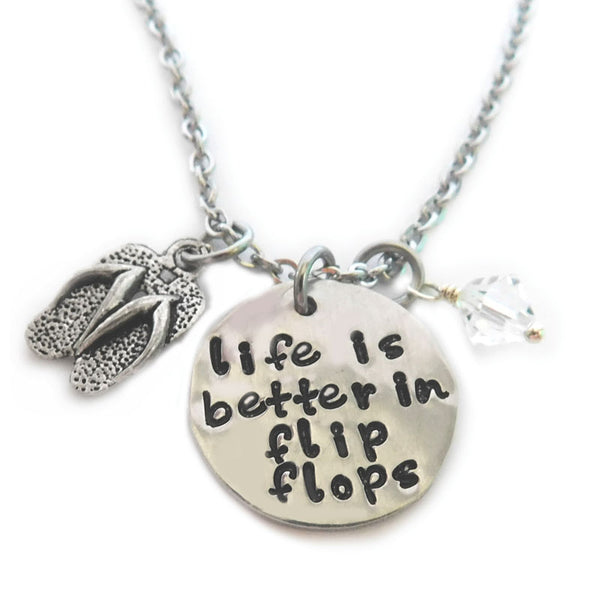 Life is Better in Flip Flops Necklace