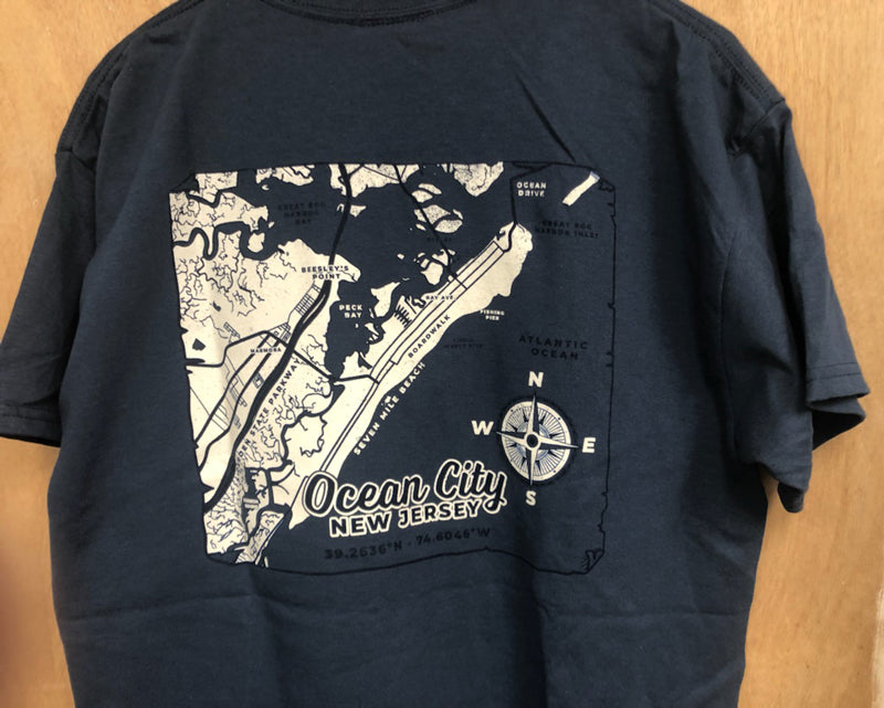 OCEAN CITY MAP SHIRT