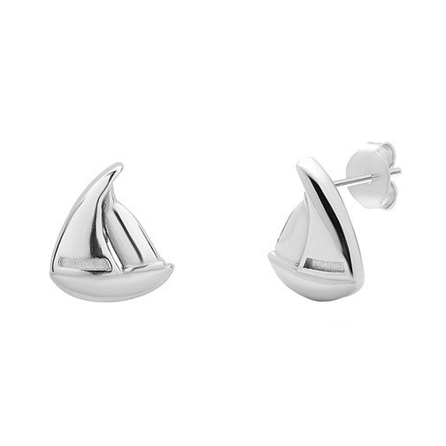 Sterling Silver Sailboat Post Earrings