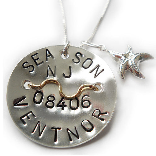 Ventnor Beach Tag Pendant and Necklace