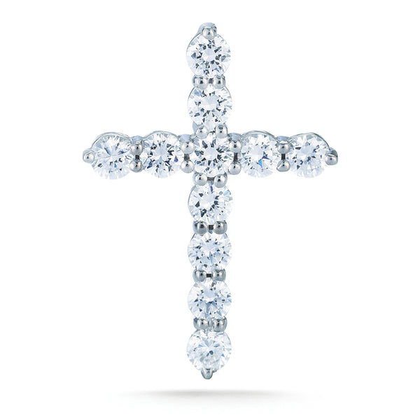 14Kt Cross with 11 Brilliant White Diamonds