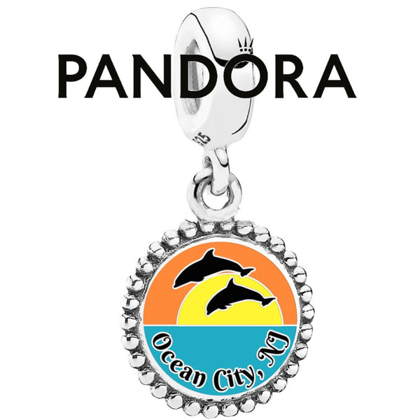 Dolphin Sunset Ocean City Pandora Bead